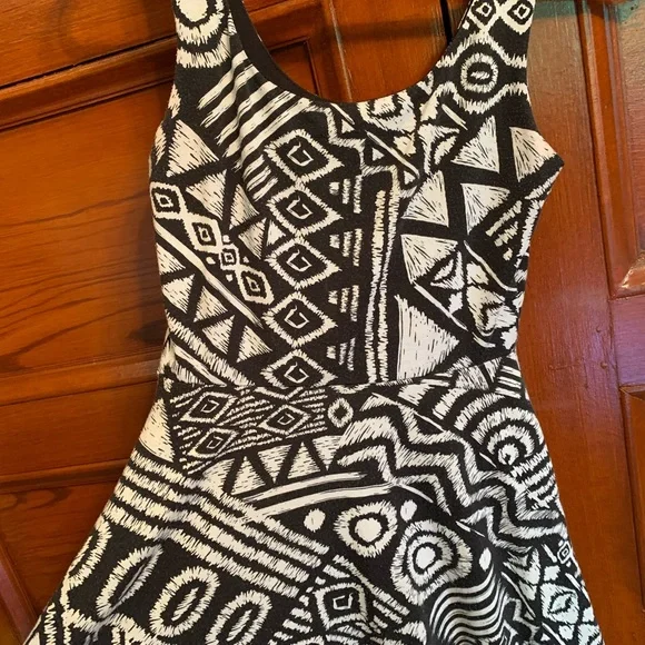 Saks Fifth Avenue Geometric Print Dress - Picture 3 of 5